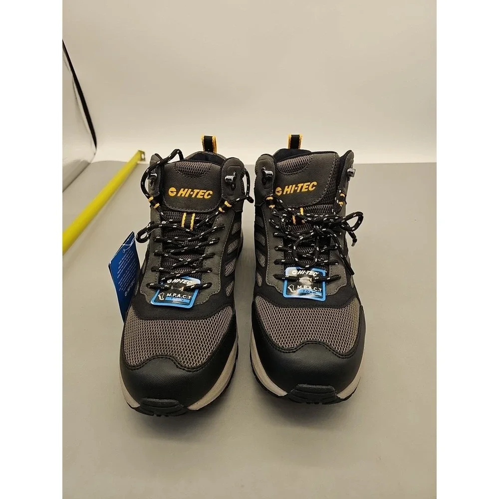 Men's Hiking Boots Size 9.5 Hi-Tec Dark Grey‎ Crest Mid Top Work Lightweight New